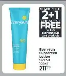 Dis-Chem Everysun Sunscreen Lotion SPF50 offer