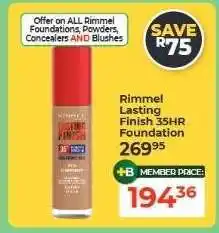 Dis-Chem Rimmel Lasting Finish 35HR Foundation offer