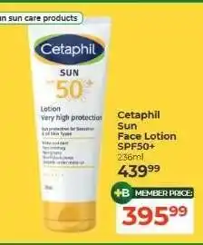 Dis-Chem Cetaphil Sun Face Lotion SPF50+ offer