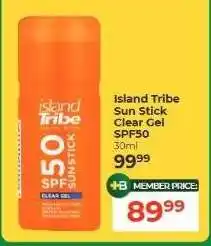 Dis-Chem Island Tribe Sun Stick Clear Gel SPF50 offer