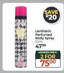 Dis-Chem Lenthéric Perfumed Body Spray offer