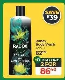 Dis-Chem RADOX Body Wash offer