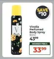 Dis-Chem Vinolia Perfumed Body Spray offer