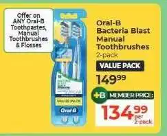 Dis-Chem Oral-B Bacteria Blast Manual Toothbrushes offer