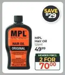 Dis-Chem MPL Hair Oil offer
