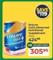 Dis-Chem Ensure Gold Advanced Nutritional Supplement offer