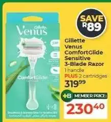 Dis-Chem Gillette Venus ComfortGlide Sensitive 3-Blade Razor offer