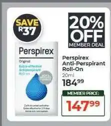 Dis-Chem Perspirex Anti-Perspirant Roll-On offer