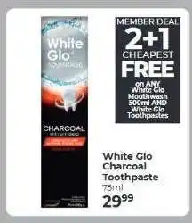 Dis-Chem White Glo Charcoal Toothpaste offer