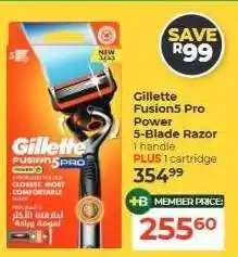 Dis-Chem Gillette Fusion5 Pro Power 5-Blade Razor offer
