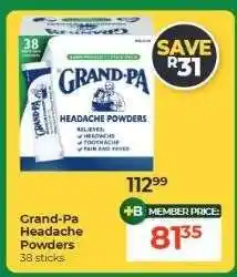 Dis-Chem GRAND-PA HEADACHE POWDERS offer