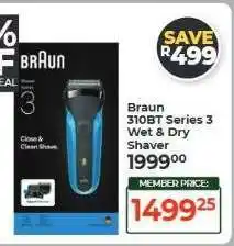 Dis-Chem Braun 310BT Series 3 Wet & Dry Shaver offer