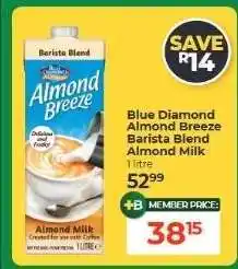 Dis-Chem Blue Diamond Almond Breeze Barista Blend Almond Milk offer