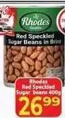 Supa Store Rhodes Red Speckled Sugar Beans 400g offer