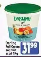 Supa Store Darling Full Cream Yoghurt assrt 1Kg offer