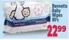 Supa Store Bennetts Baby Wipes 80's offer