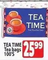 Supa Store TEA TIME Tea bags 100'S offer