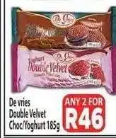 Supa Store De vries Double Velvet Choc/Yoghurt 185g offer
