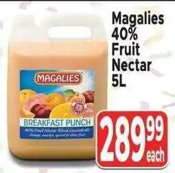 Supa Store Magalies 40% Fruit Nectar 5L offer