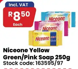 Africa Cash and Carry Niceone Yellow Green/Pink Soap offer