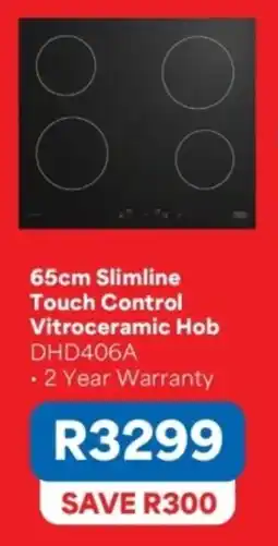 OK Furniture 65cm Slimline Touch Control Vitroceramic Hob DHD406A offer