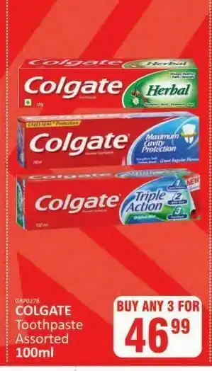 KitKat Cash and Carry Colgate toothpaste assorted 100ml offer