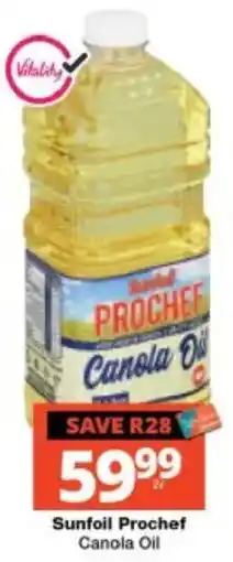 Checkers Sunfoil Prochef Canola Oil offer