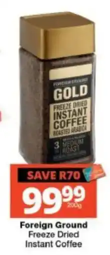 Checkers Foreign Ground Gold Freeze Dried Instant Coffee offer