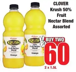 Boxer Superstores CLOVER Krush 50% Fruit Nectar Blend Assorted offer