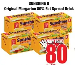 Boxer Superstores Sunshine D Original Margarine 80% Fat Spread Brick offer