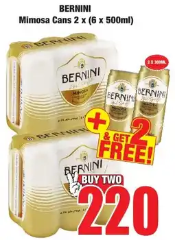 Boxer Superstores Bernini Mimosa Cans offer