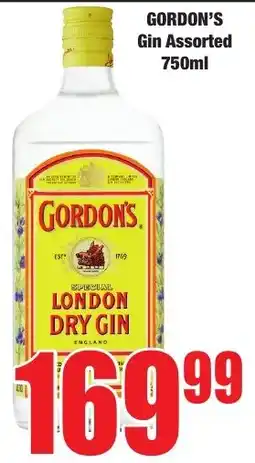 Boxer Superstores Gordon's Gin Assorted offer