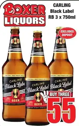 Boxer Superstores Carling Black Label offer