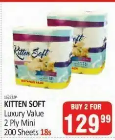 KitKat Cash and Carry Kitten soft luxury value 2 ply mini 200 sheets offer