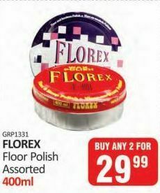 Florex floor polish assorted