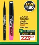 Dis-Chem L.A. Girl Jetsetter Liquid Eyeliner PLUS Mascara - both for offer