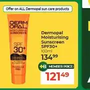 Dis-Chem Dermopal Moisturising Sunscreen SPF30+ 100ml offer