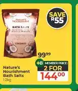 Dis-Chem Nature's Nourishment Bath Salts 1.2kg- 2 for offer