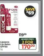 Dis-Chem Lipsano Lip Balm SPF30 5g - 2 for offer