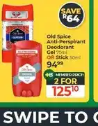 Dis-Chem Old Spice Anti-Perspirant Deodorant Gel 70ml OR Stick 50ml - 2 for offer