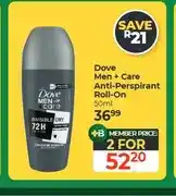 Dis-Chem Dove Men + Care Anti-Perspirant Roll-On 50ml - 2 for offer