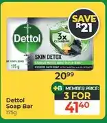 Dis-Chem Dettol Soap Bar 175g - 3 for offer