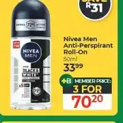 Dis-Chem Nivea Men Anti-Perspirant Roll-On 50ml - 3 for offer