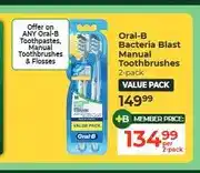 Dis-Chem Oral-B Bacteria Blast Manual Toothbrushes 2-pack Value Pack offer