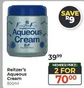 Dis-Chem Reitzer's Aqueous Cream 500ml - 2 for offer
