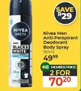 Dis-Chem Nivea Men Anti-Perspirant Deodorant Body Spray 150ml - 2 for offer