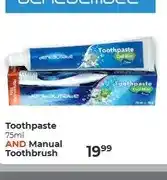 Dis-Chem Dentalmate Toothpaste 75ml AND Manual Toothbrush offer