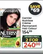 Dis-Chem Garnier Nutrisse Crème Permanent Hair Colour - 2 for offer