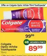 Dis-Chem Colgate Optic White Toothpaste 75ml offer