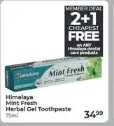 Dis-Chem Himalaya Mint Fresh Herbal Gel Toothpaste 75ml offer